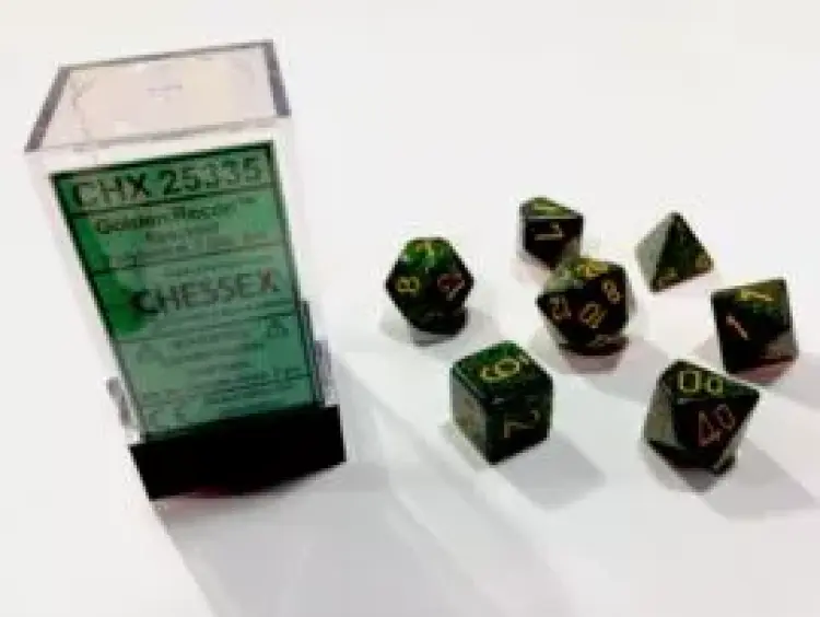 Golden Recon Speckled Polydice Dobbelsteen Set (7 stuks)