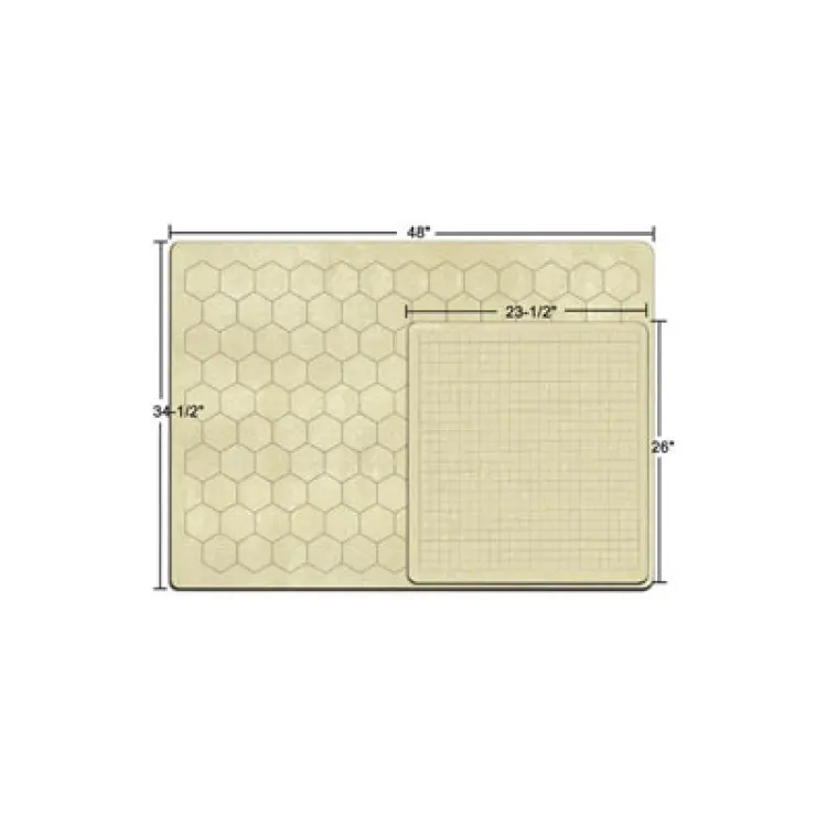 Reversible Battlemat 1,5 Squares & 1,5 Hexes