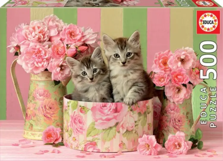 Kittens with Roses (500)